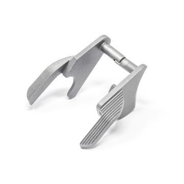 1911 Ambi Thumb Safety - Extended, Combat Paddle, Bar-Stock, Stainless Matte