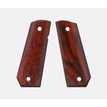 1911 Full Size Grips, Red Cocobolo, Smooth, Carry Cut, Thin