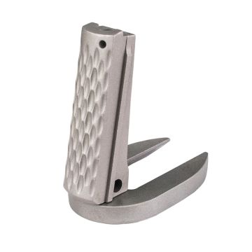 1911 Mainspring Housing + Mag-Well - Government, Chainlink, Stainless Matte