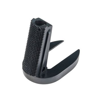1911 Mainspring Housing + Mag-Well - Officer, Checkered, Black