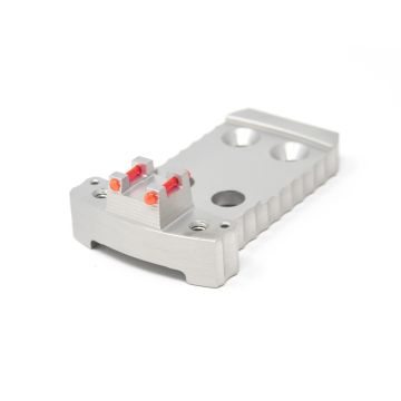 1911 Red Dot Base Plate (Holosun / Fusion) - Light-weight Aluminum - Silver