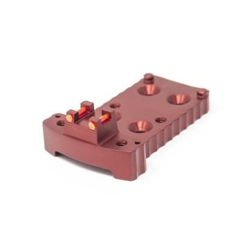 1911 RMR Base Plate (Trijicon Style) -Light-Weight Aluminum -Red, Fiber Optic