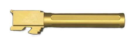 Combat Armory Barrel Fits Glock 17 9mm Match 5 Sided Flat Fluted Barrel in Gold
