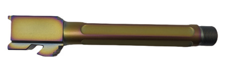 Combat Armory Barrel Fits Glock 17 9mm Match 5 Sided Flat Fluted Threaded Barrel in Chameleon