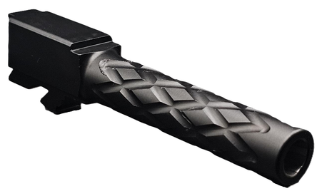 Combat Armory Barrel Fits Glock 19 9mm Match Diamond Weave Fluted Barrel in Black