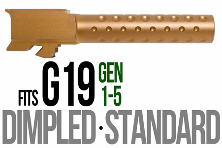 Combat Armory Barrel Fits Glock 19 9mm Match Grade Barrel Golf Ball Dimpled in Copper — image 2