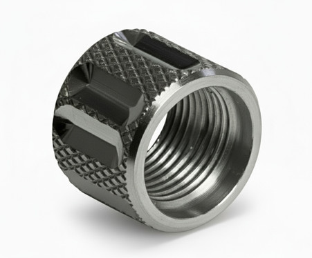Combat Armory Thread Protector 1/2 x 28 (9mm & .357SIG Barrel) Knurled Straight Fluted in Naked
