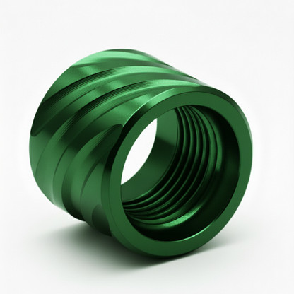 Combat Armory Thread Protector 1/2 x 28 (9mm & .357SIG Barrel)Thick Spiral in Radio Active Green