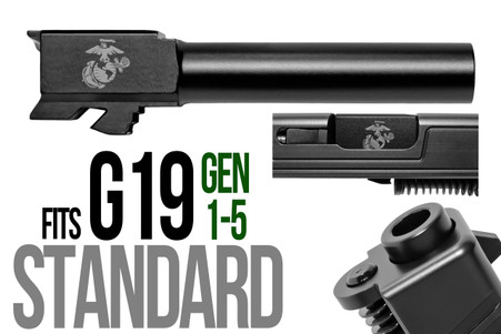 Marines Logo Combat Armory barrel Fits Glock 19 9mm Match Grade Barrel