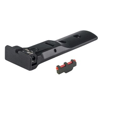 Revolver Rear Adj Sight - For Smith & Wesson, Black Target w/ Pin Fiber Front