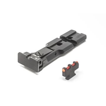 S&W RMR Rear Sight Black Target Black Body With Red Plunger Front Sight