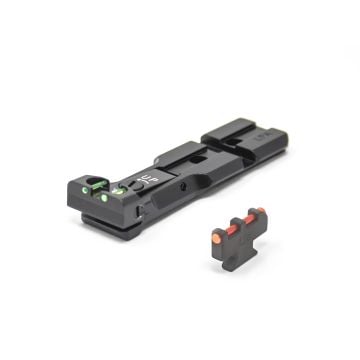 S&W RMR Rear Sight Fiber Optic Black Body With Red Plunger Front Sight