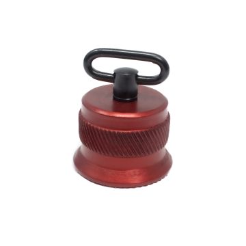 Shotgun Magazine Cap Knurled (Red) - Short W/ Sling Swivel