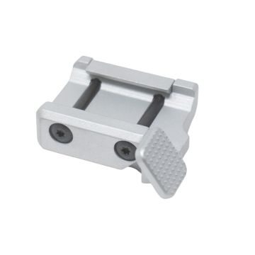 Universal Picatinny Rail Mount Thumb Ledge Gas Pedal - Chrome