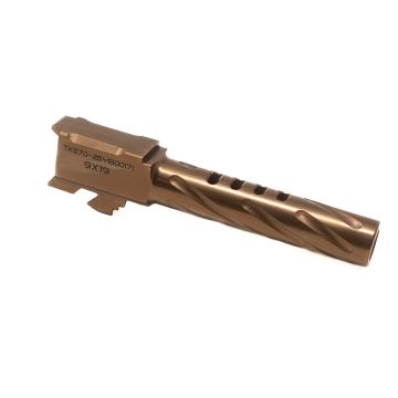 XF Pro 9MM Ported Barrel – 4" Fluted – Glock Gen 4 Compatible – Bronze