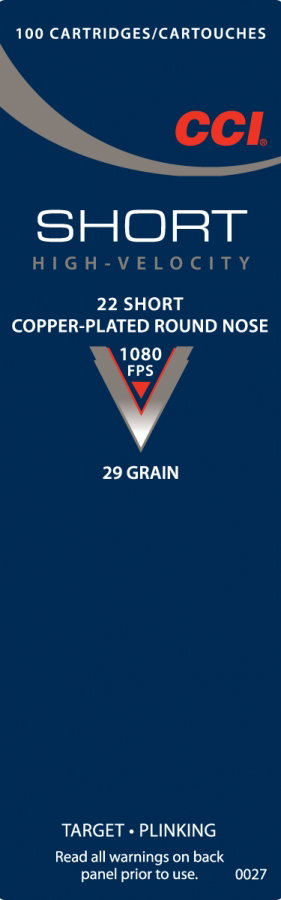 CCI Copper Plated Lead Round Nose .22 Short